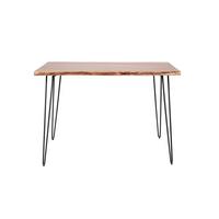 BARTISCH ERGEA Holz Akazie - Zwetschgeholzfarben/Schwarz, Holz/Metall (70/130/92cm) - KAWOLA
