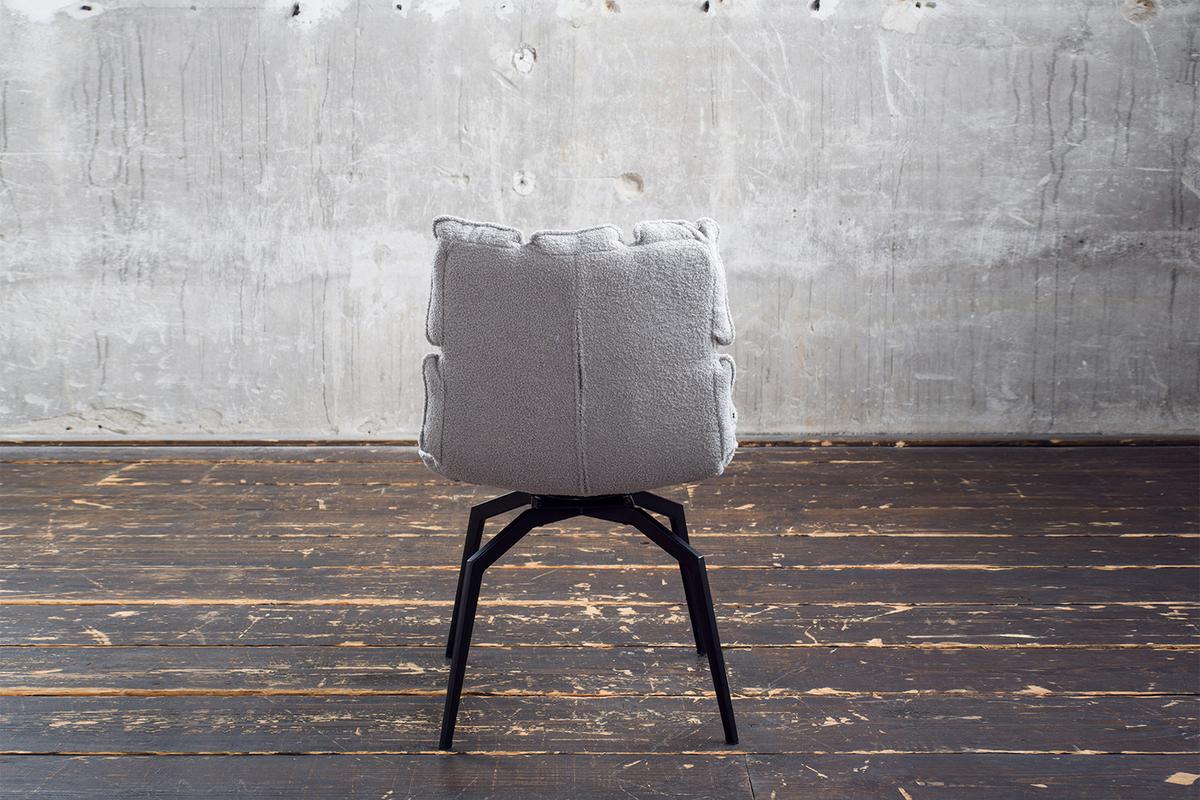 ESSZIMMERSTUHL BARO Grau Webstoff Drehbar (360°) (1er-Set) - Grau, Kunststoff/Textil (54/86/65cm) - KAWOLA