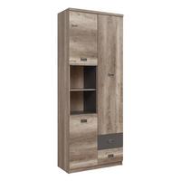 BÜCHERREGAL Abel Holz und Grau - Grau, Holzwerkstoff (80/205/40cm) - Petits-meubles