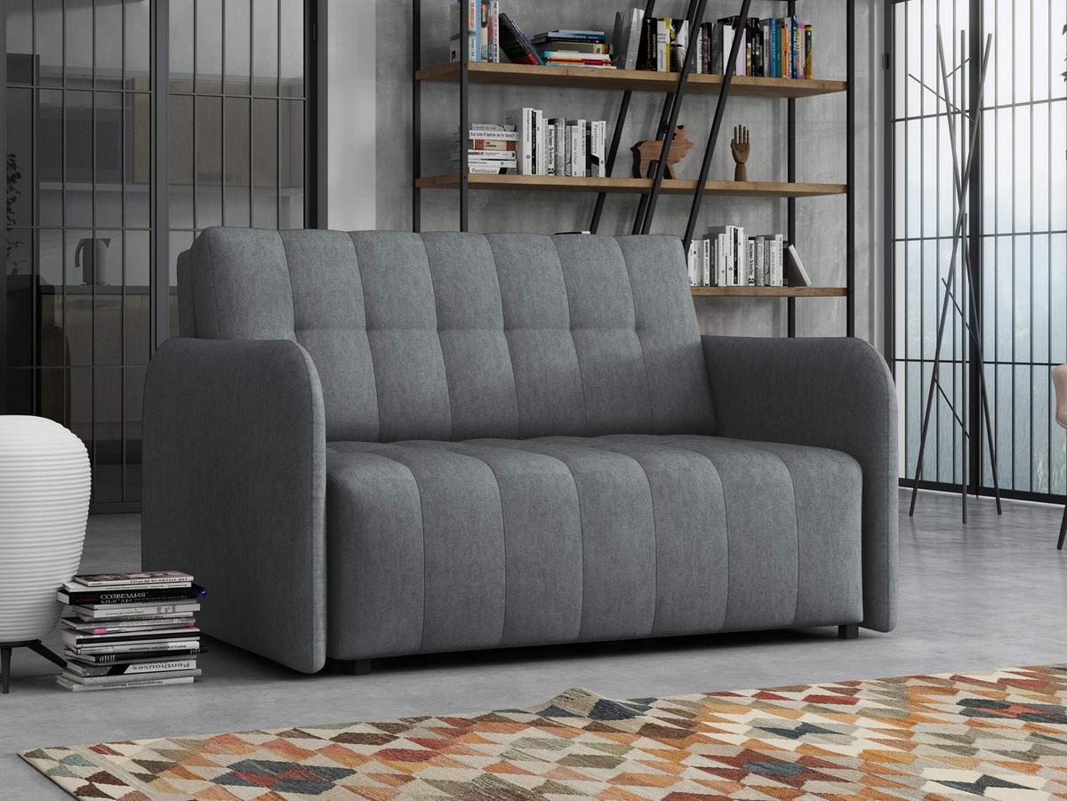 SCHLAFSOFA Viva Grand II - Dunkelgrau/Schwarz, Holz/Kunststoff (125/85/95cm) - MIRJAN24