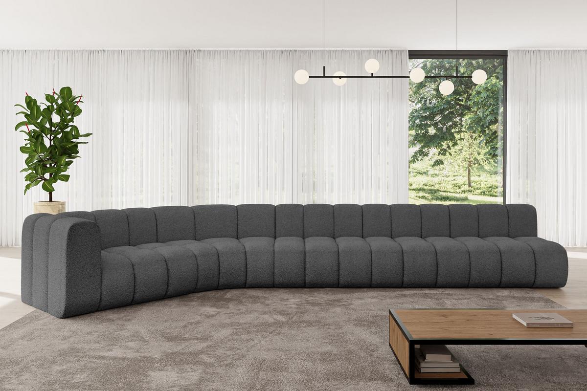 ECKSOFA modulares Sofa Karex-L3 - 490x194x70 cm Grau - Grau, Holzwerkstoff/Textil (490/194cm) - ALTDECOR