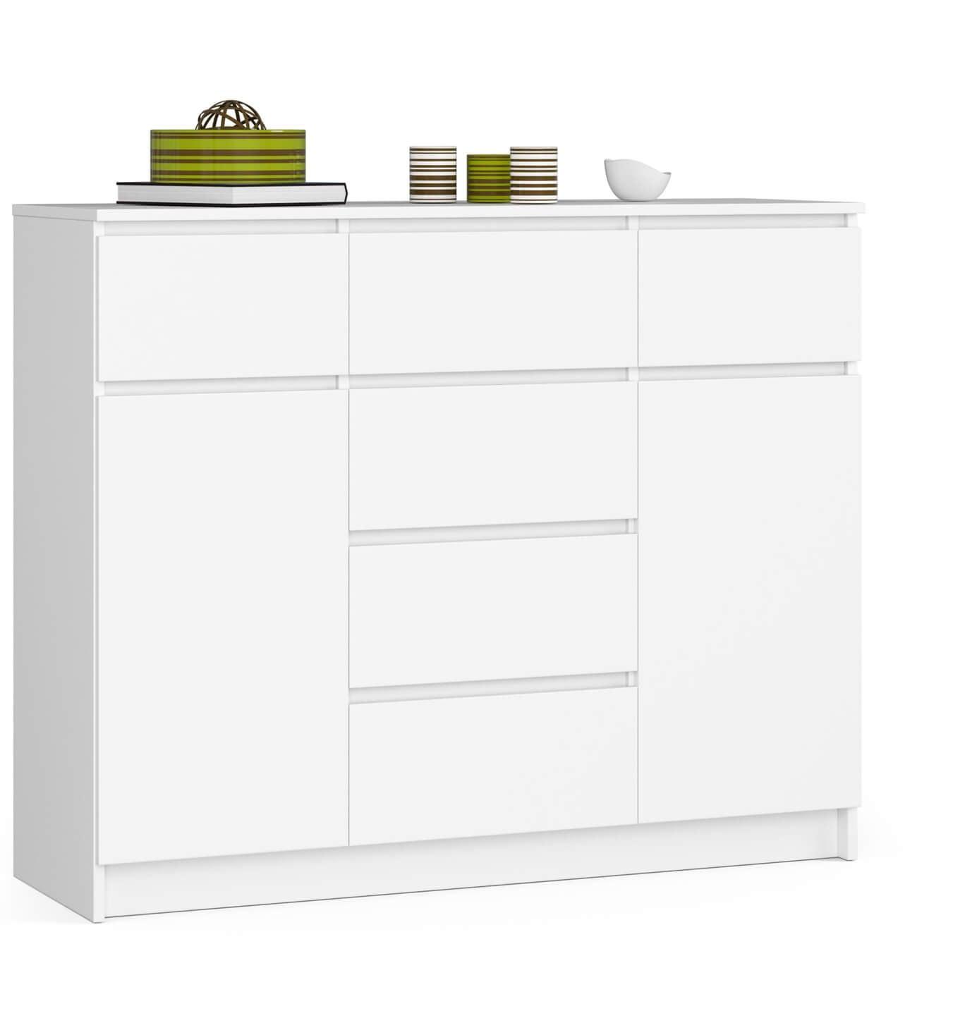 KOMMODE Weiß 99/120/40 - Weiß, Holzwerkstoff (120/99/40cm) - RAUMHIRSCH FURNITURE