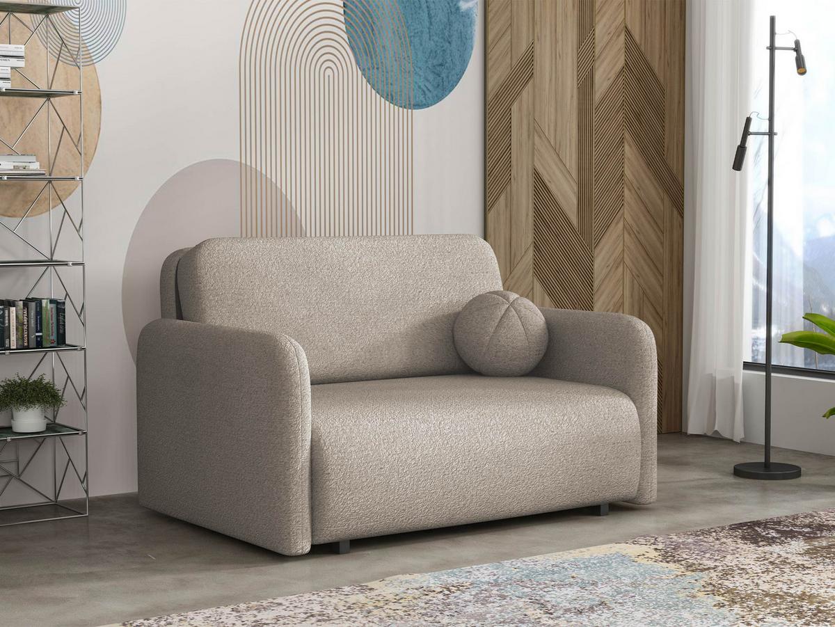 SCHLAFSOFA Viva Sun II - Hellbraun/Schwarz, Holz/Textil (130/85/103cm) - MIRJAN24