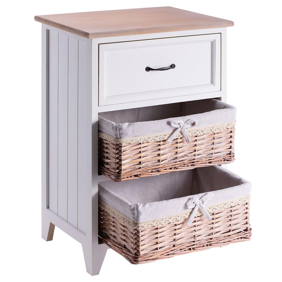 NACHTTISCH PROVENCE - Braun, Holz (42/63/31cm) - CARO-Möbel