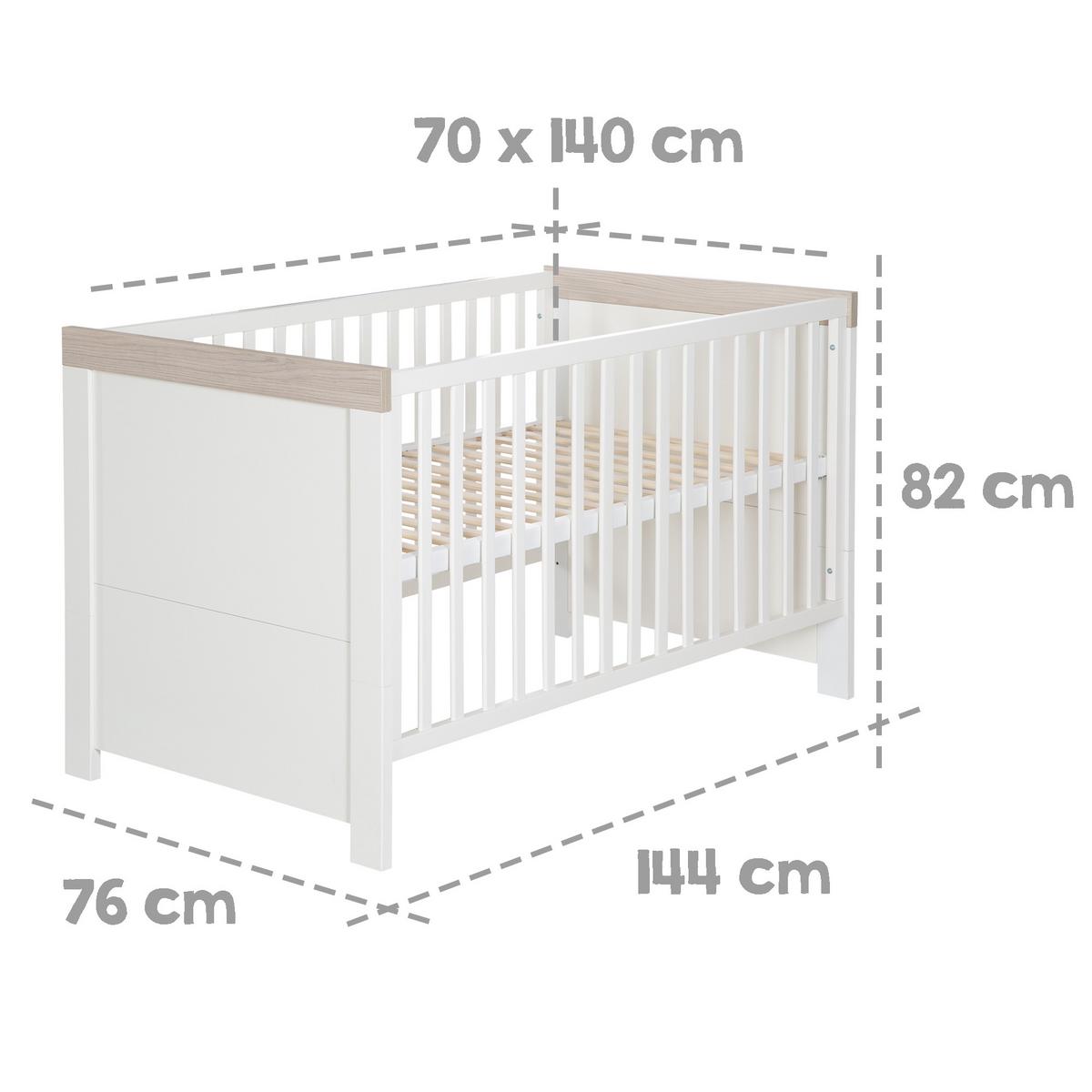 GITTERBETT 70x140 cm Lucy - Weiß, Holzwerkstoff (70/140cm) - Roba