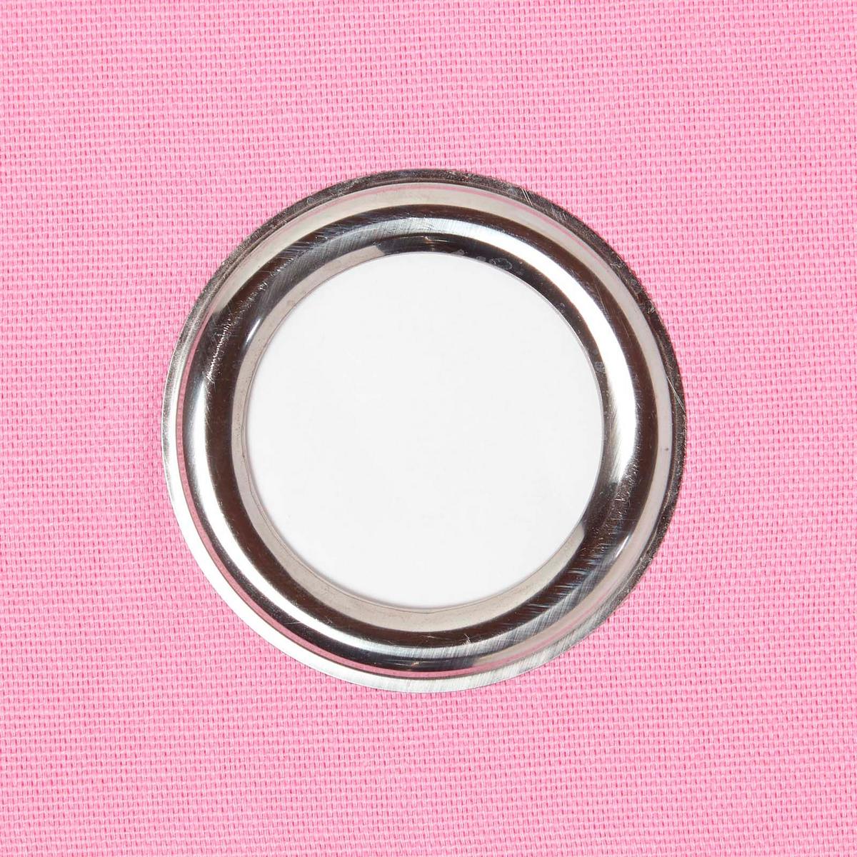 ÖSENVORHANG blickdicht 2er-Set, 117/137 cm - Rosa, Textil (117/137cm) - Homescapes