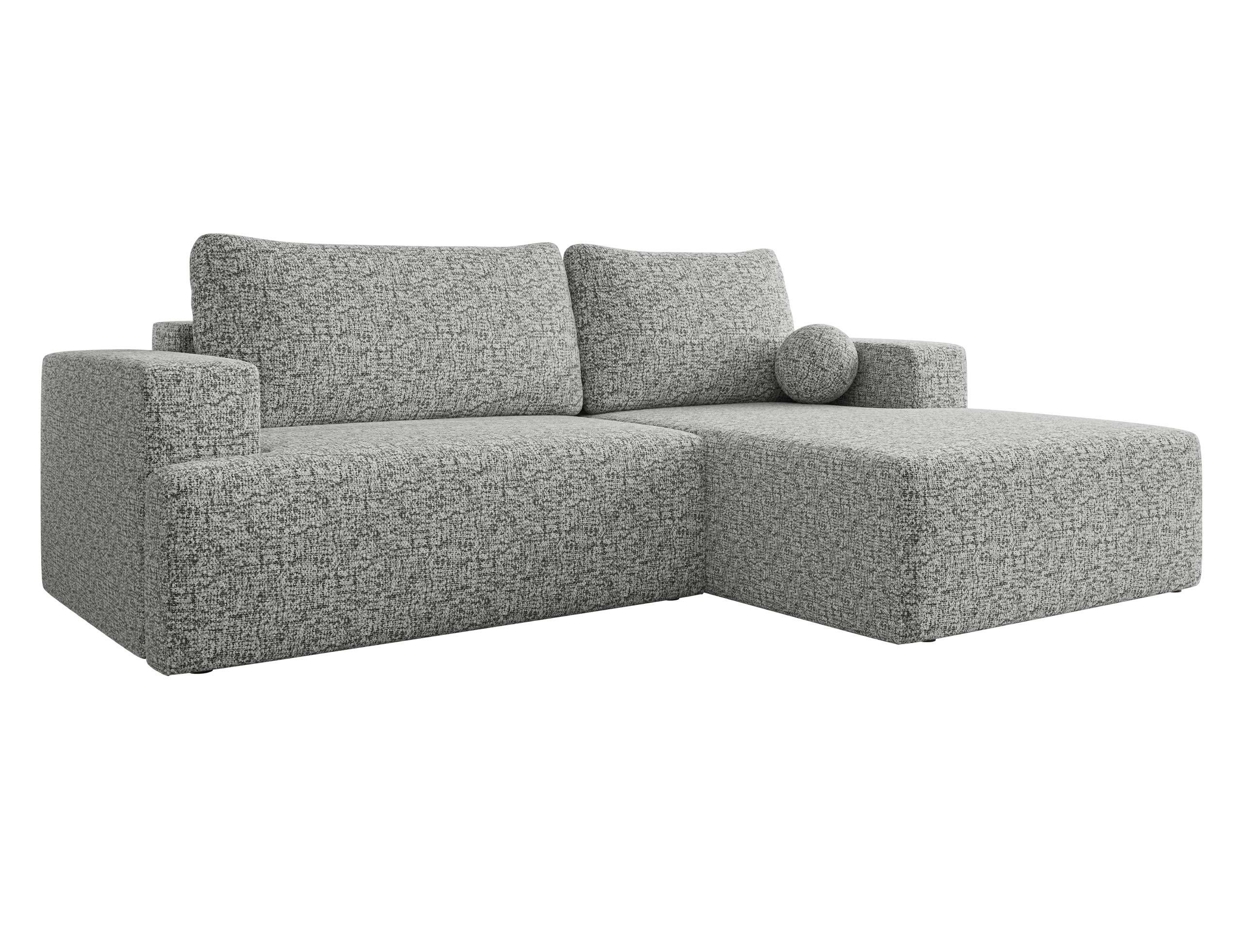 ECKSOFA Mivo, Seite: Rechts - Platinfarben/Schwarz, Holz/Kunststoff (266/163cm) - MIRJAN24