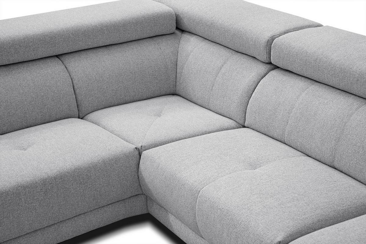 ECKSOFA MORELLO 5-Sitzer, silberfarben - Silberfarben/Schwarz, Holzwerkstoff/Textil (158/269cm) - Wozimo