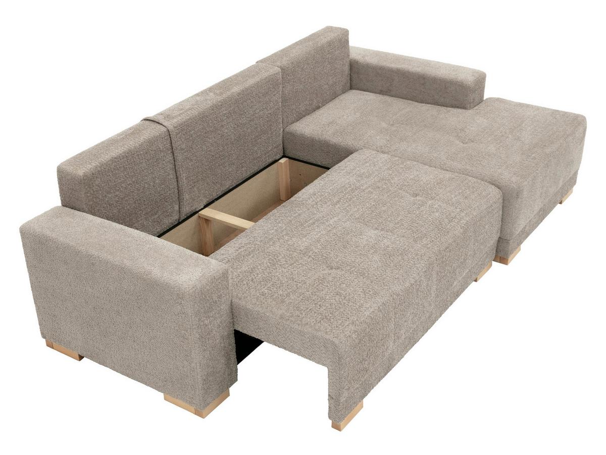 ECKSCHLAFSOFA Bello, Seite: Links - Braun/Naturfarben, Holz/Textil (240/140cm) - MIRJAN24