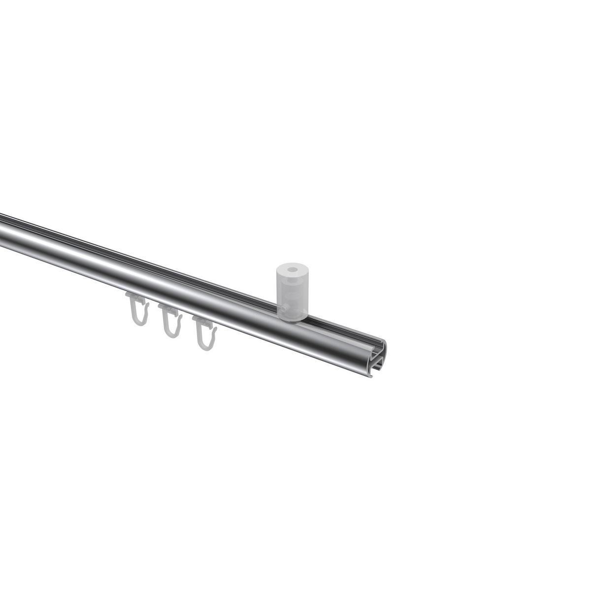 GARDINENSTANGE INNENLAUF Sonius Mavell 120 cm, 1-läufig, 20 mm Ø Chrom - Chromfarben/Schwarz, Metall (120cm) - INTERDECO