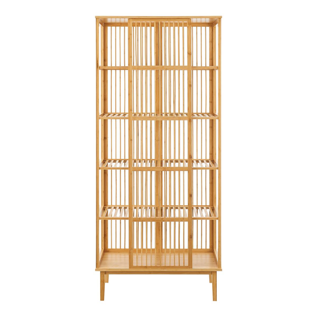 STANDREGAL Trundholm - Naturfarben, Holz (80/185/45cm) - [en.casa]