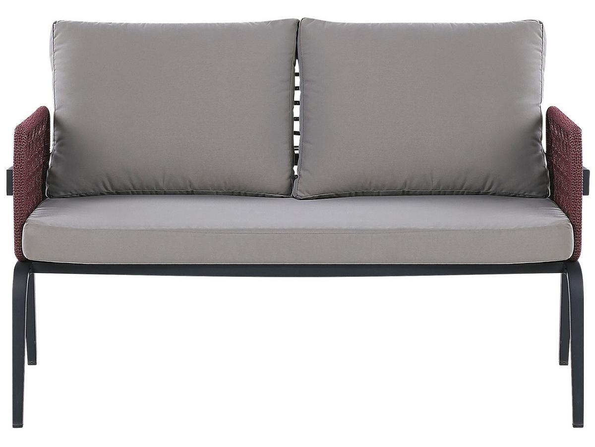 LOUNGE-SET 4-Sitzer grau Sciacca - Grau, Metall - Beliani