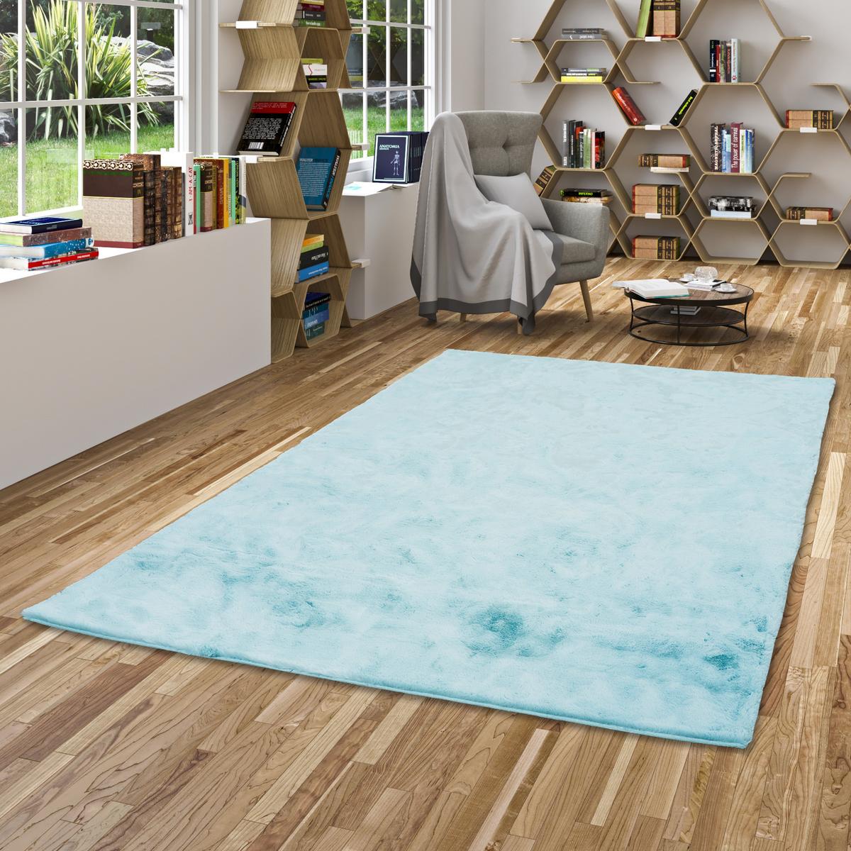 FELLTEPPICH LUXUS SUPER SOFT PLUSH - Türkis, Textil (60/90cm) - Pergamon