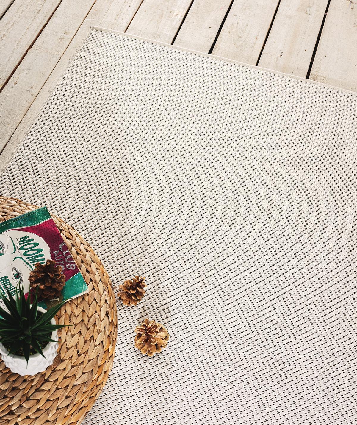 FLACHWEBTEPPICH Uni BORNO Polypropylen Creme 120 x 170 cm - Beige, Textil (120/170cm) - KADIMA DESIGN