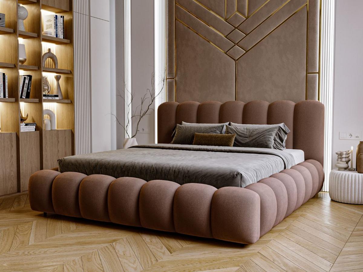 POLSTERBETT Averia 140x200 Braun - Braun, Textil (140/200cm) - Graingold