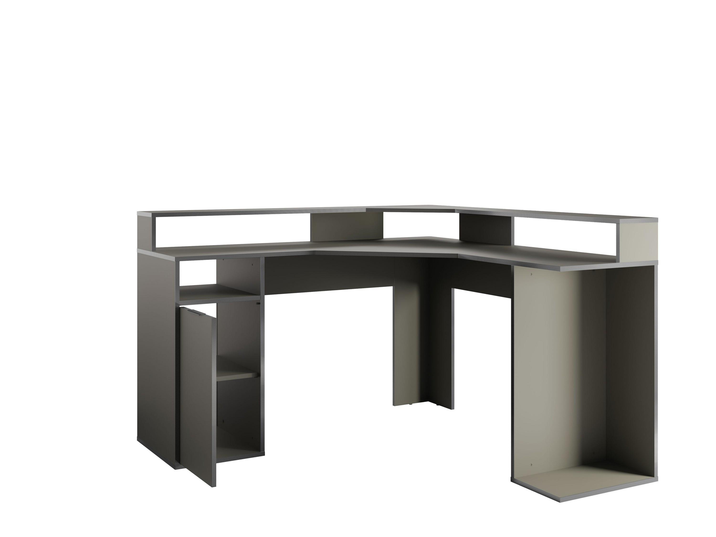 SCHREIBTISCH OBSIDIAN 139x139x88,7 cm Bürotisch Computertisch, Graphitfarben - Graphitfarben, Holzwerkstoff (139/139/88.7cm) - MASSENO