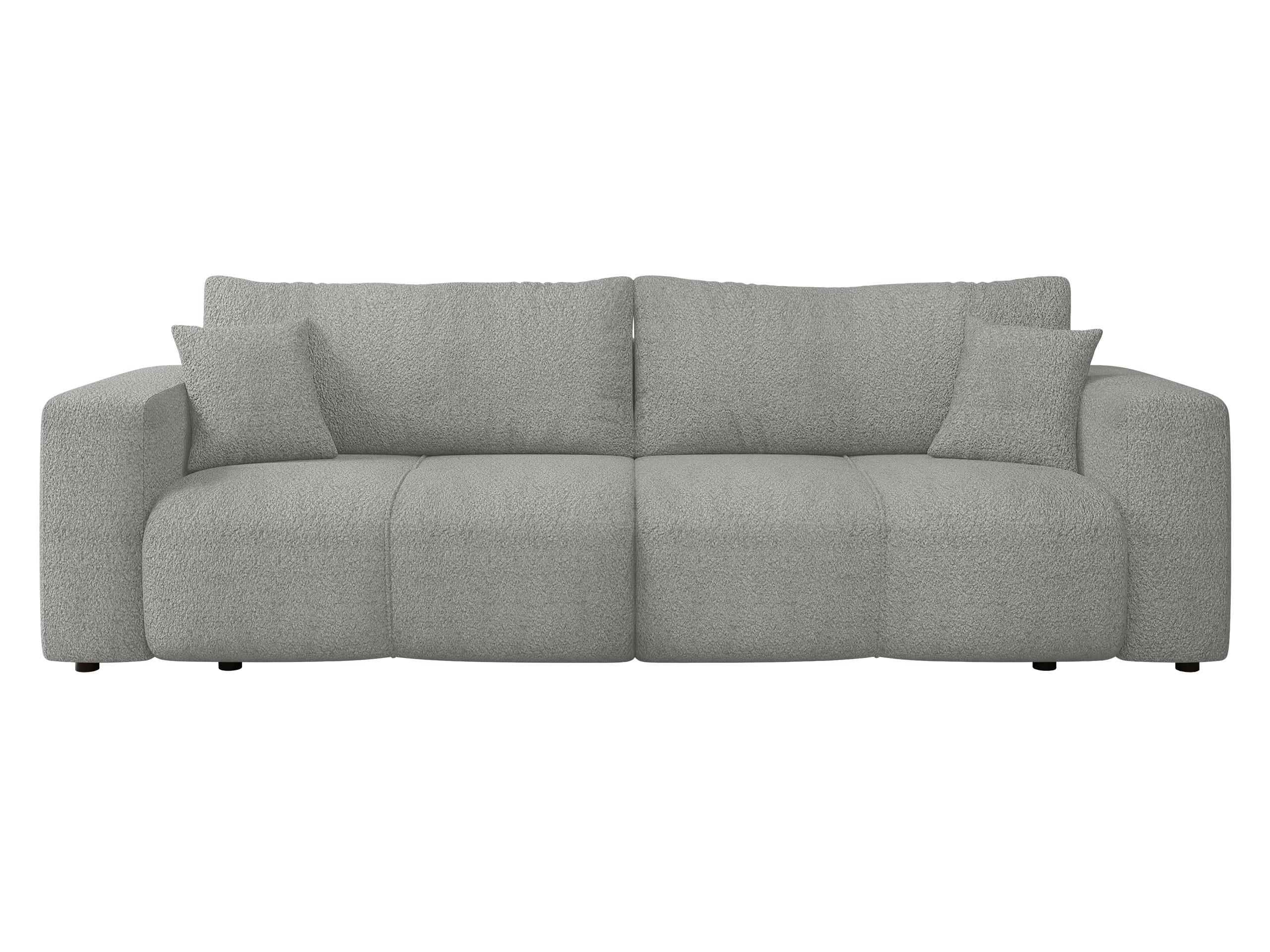 SCHLAFSOFA Furyn Boucle - Schwarz/Grau, Holzwerkstoff/Kunststoff (248/82/92cm) - MIRJAN24