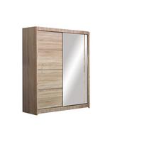 SCHWEBETÜRENSCHRANK NASUS 150/215/61 cm 2-türig mit Spiegel Sonoma Eiche - Sonoma Eiche, Holzwerkstoff (150/215/61cm) - MASSENO
