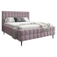 POLSTERBETT Ardea Leg - Schwarz/Rosa, Holz/Textil (160/200cm) - MIRJAN24