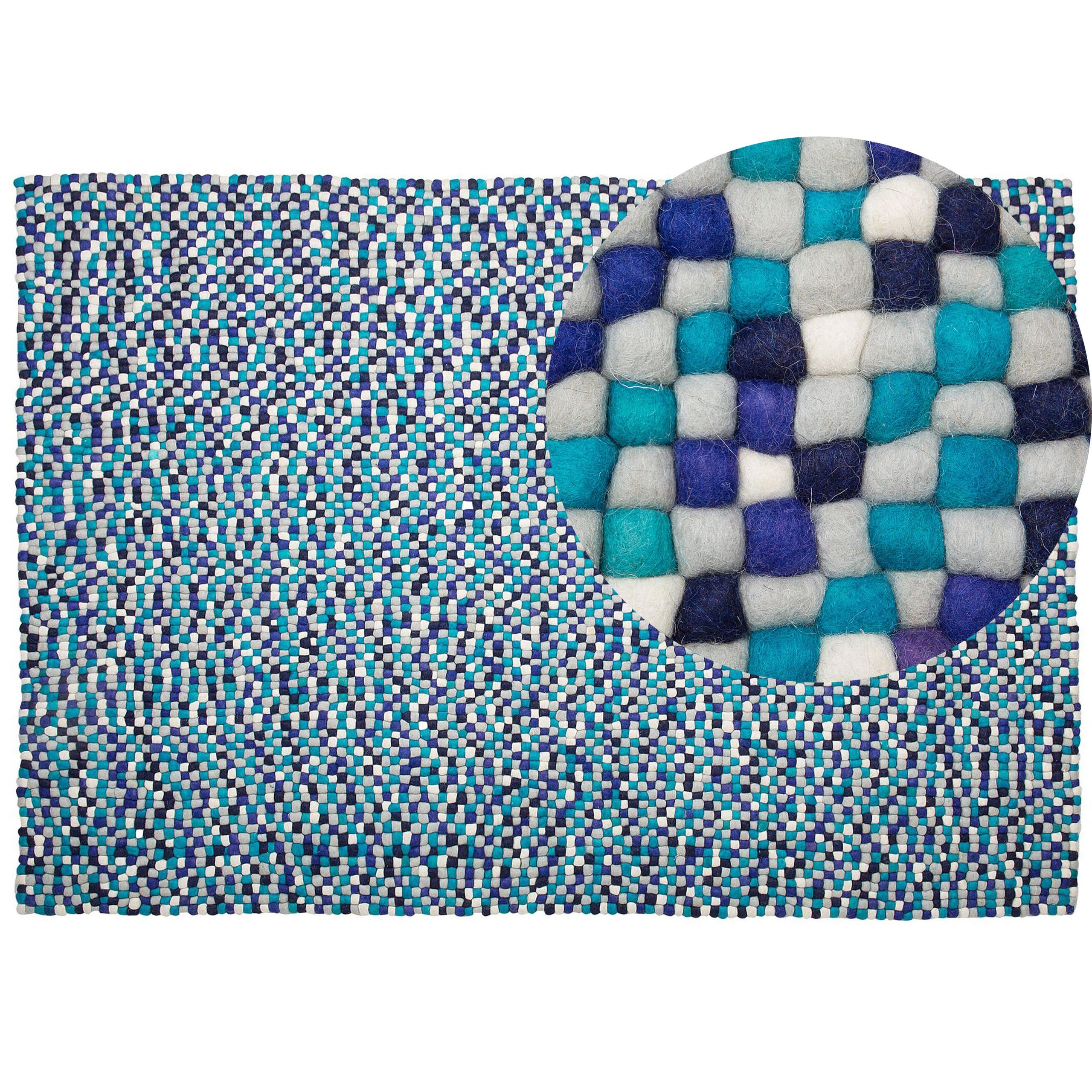 FILZKUGELTEPPICH Amdo 230/160 cm - Multicolor, Textil (160/230cm) - Beliani