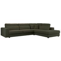 ECKSOFA Savona Grün Boucle - rechts - Schwarz/Grün, Kunststoff/Textil (249/316cm) - MKS