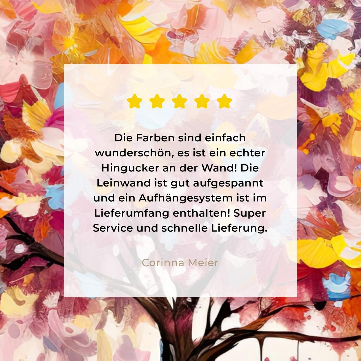 LEINWANDBILD Aquarell - Baum - Kunst - Abstrakt Wandbild 40x30 cm - Rosa, Textil (40/30cm) - MuchoWow