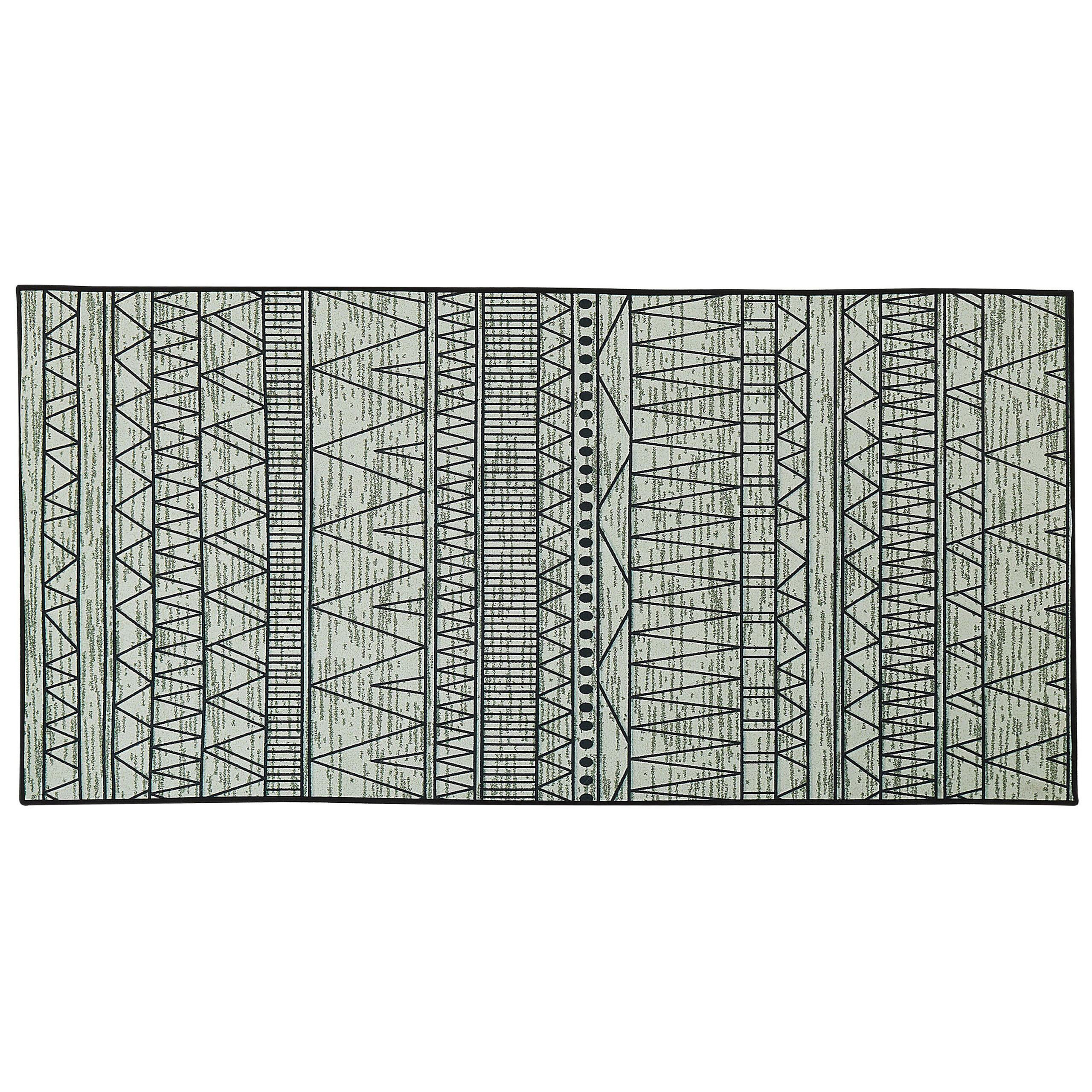 KURZFLOR-TEPPICH Keban 150/80 cm - Schwarz, Kunststoff (80/150cm) - Beliani