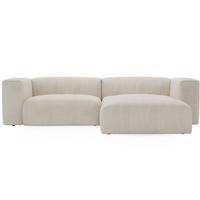 ECKSOFA Landi Creme Rechts - Creme/Schwarz, Kunststoff/Textil (240/180cm) - Graingold