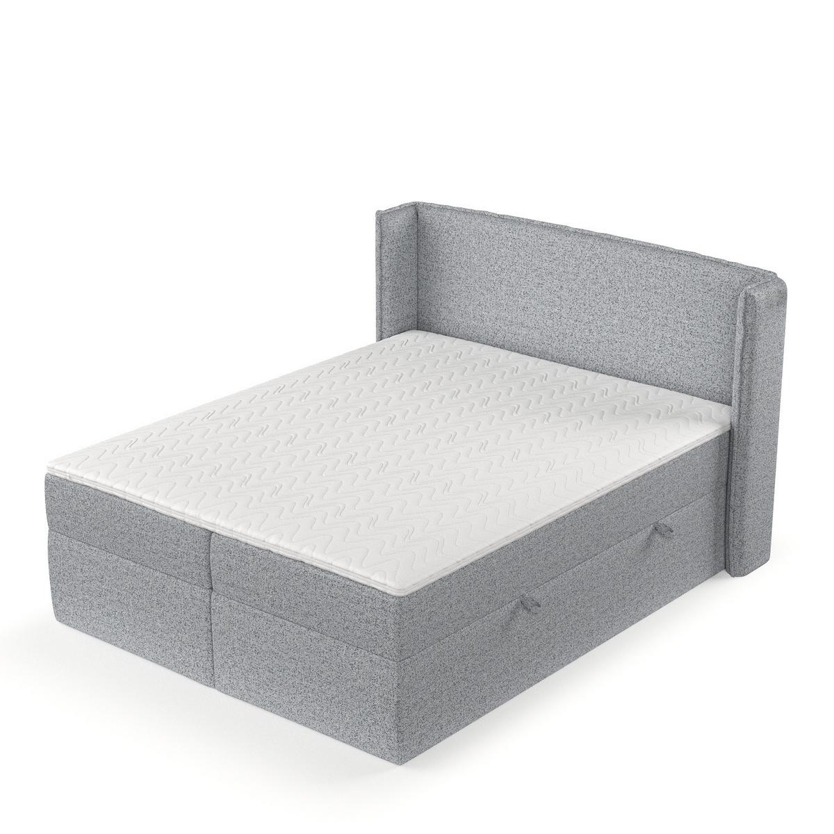 BOXBETT Viva 200/200 cm Grau im Riva Stoff - Schwarz/Grau, Holz/Holzwerkstoff (200/200cm) - AltaBeds