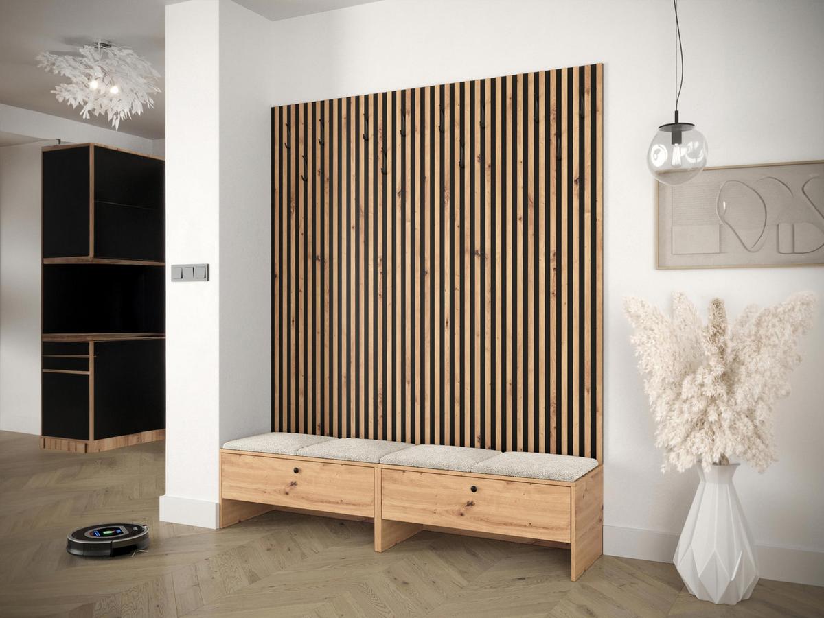 GARDEROBE Balma V - Kaschmir/Eiche Artisan, Holzwerkstoff (170/206/44cm) - MIRJAN24