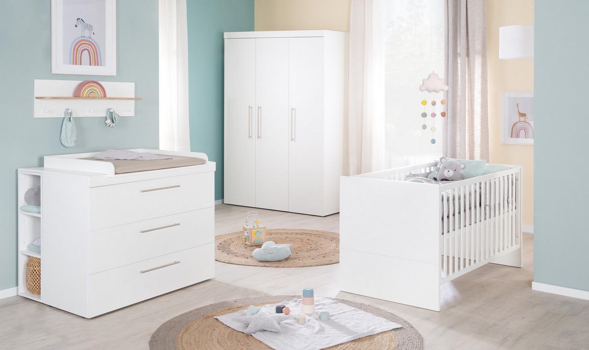 BABYBETT Kimi 70 x 140 cm - Weiß, Holzwerkstoff (70/140cm) - Roba