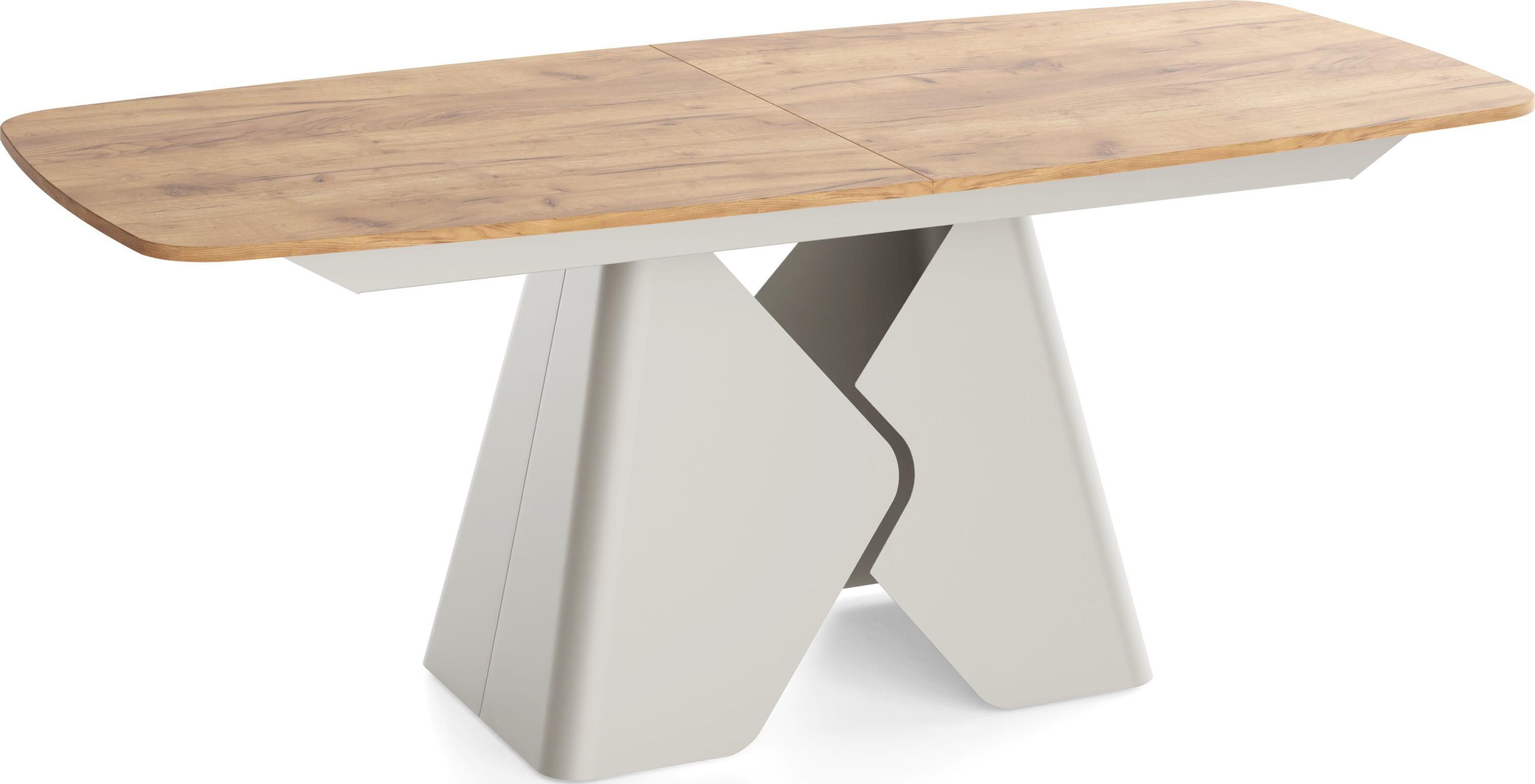 ESSTISCH Vanta rechteckig ausziehbar verlängerbar mit Metallgestell in Kaschmir Grau, Eiche Braun 200-290/90/76 cm - Eiche Wotan/Schwarz, Holzwerkstoff/Metall (90/290/76cm) - WFL GROUP