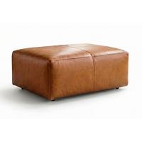 POLSTERHOCKER CELESTE Braun Leder - Braun, Leder/Kunststoff (120/48/80cm) - KAWOLA