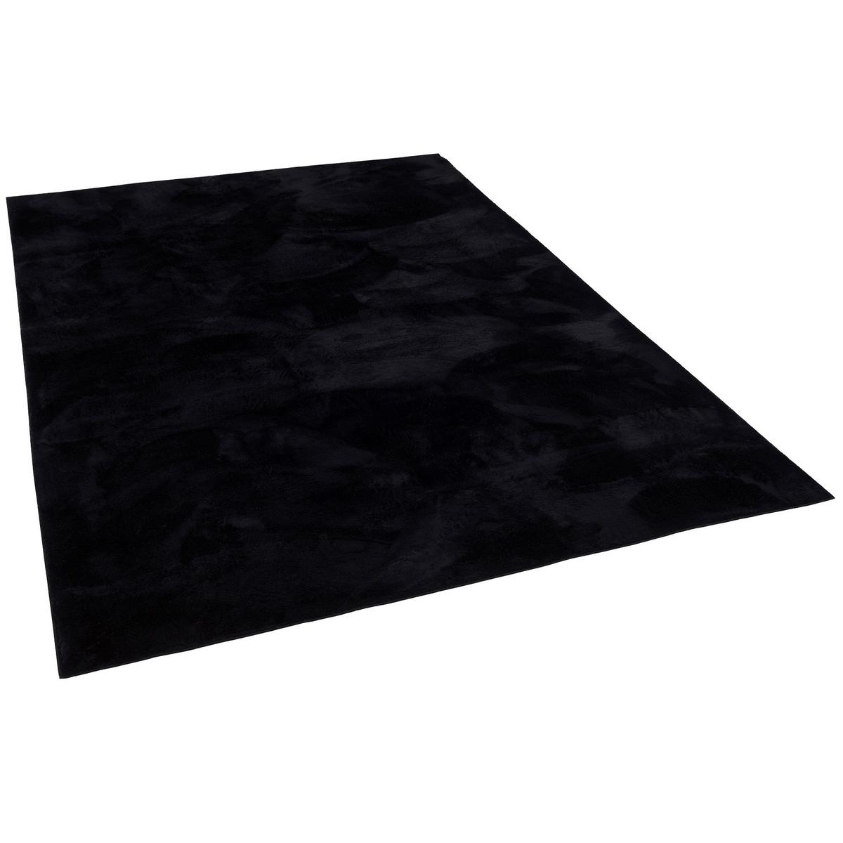FELLTEPPICH SUPER SOFT PEARL - Schwarz, Textil (140/200cm) - Pergamon