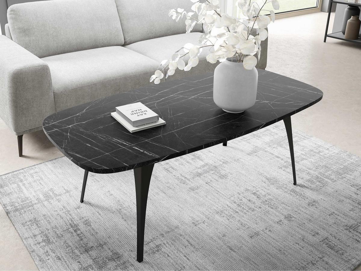 COUCHTISCH Fabiola - Schwarz, Holzwerkstoff/Metall (60/120/45cm) - MIRJAN24