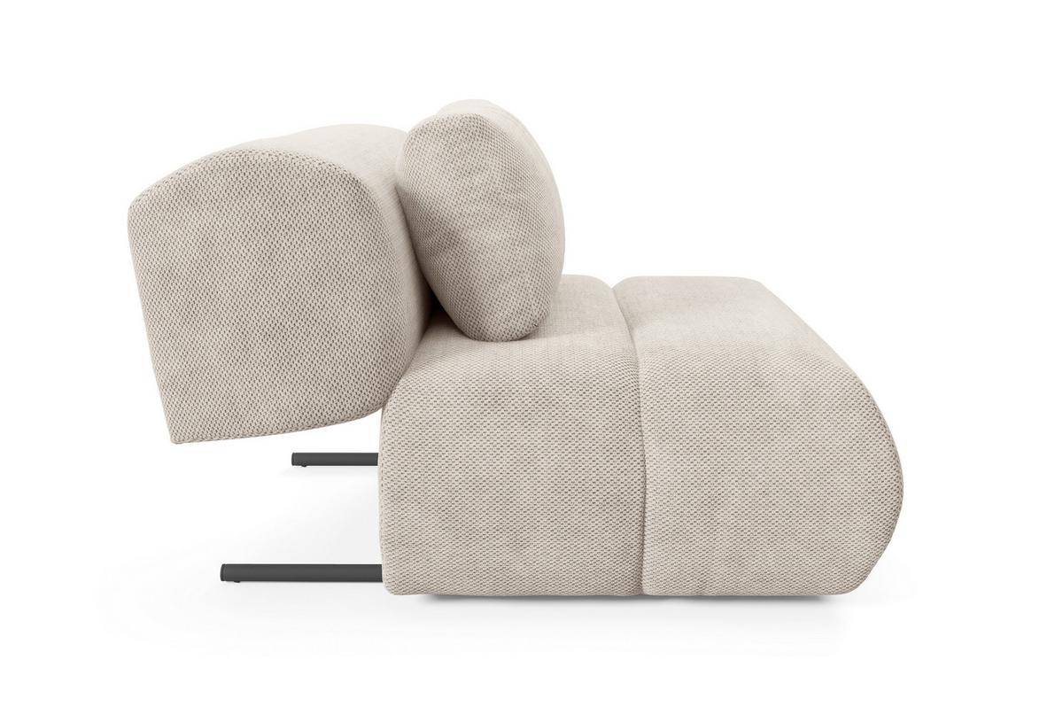 SESSEL ATOMO, Modern Polstersessel Loungesessel, Velours-Stoff Beige - Beige, Holz/Metall (98/82/134cm) - MASSENO