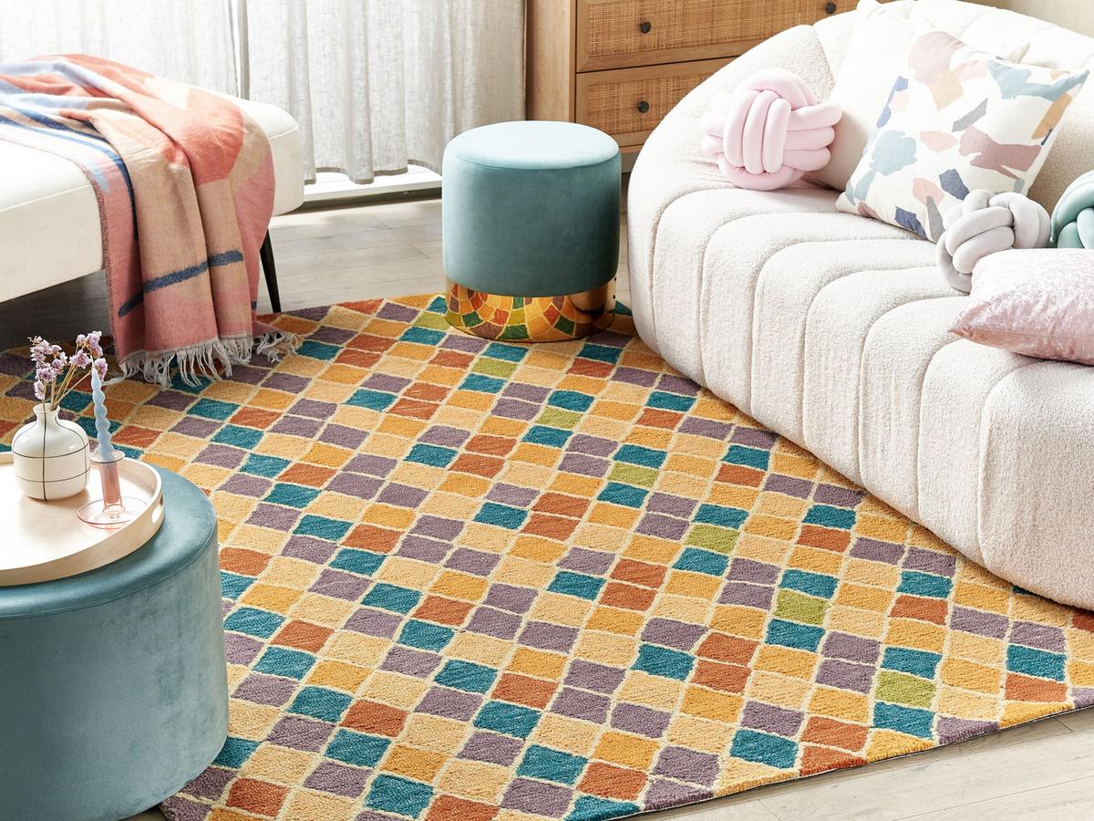 KURZFLOR-TEPPICH Keskin 230/160 cm - Multicolor, Textil (160/230cm) - Beliani