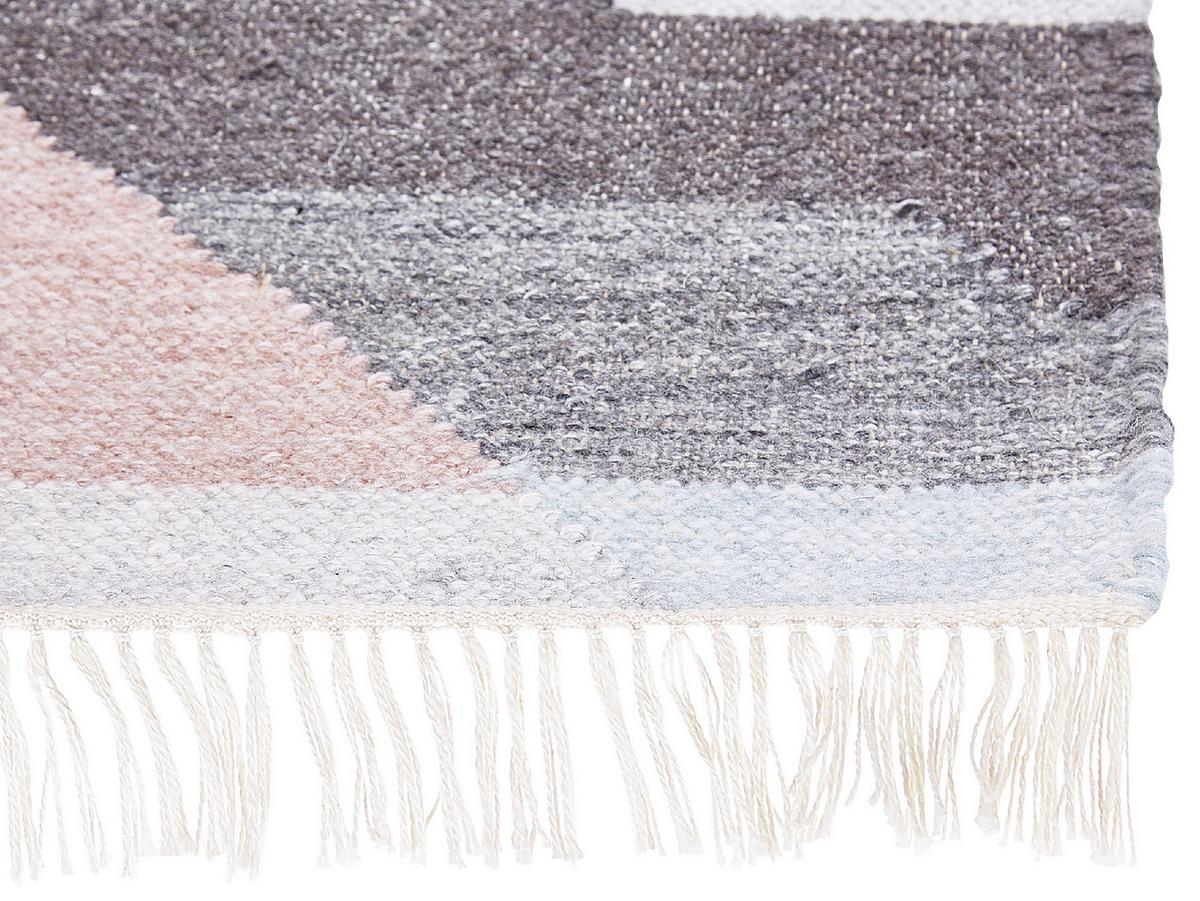 TEPPICH geflochten Nakkas 230/160 cm - Multicolor, Naturmaterialien (160/230cm) - Beliani
