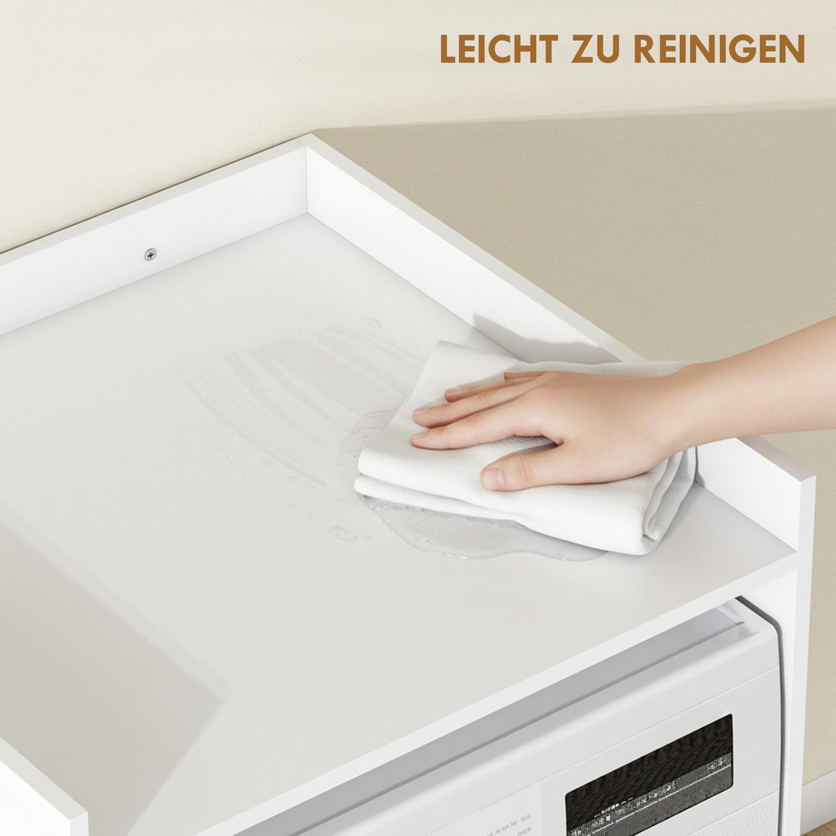 WASCHMASCHINENSCHRANK MDF Weiß - Weiß, Holzwerkstoff (60/97.5/64cm) - HOMCOM