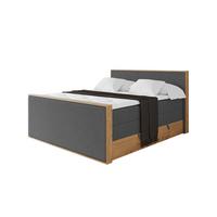 BOXSPRINGBETT LOLLI9 -Z-KING 140x200 - H3/H4 Dunkelgrau - Graphitfarben, Holzwerkstoff (140/200cm) - ALTDECOR