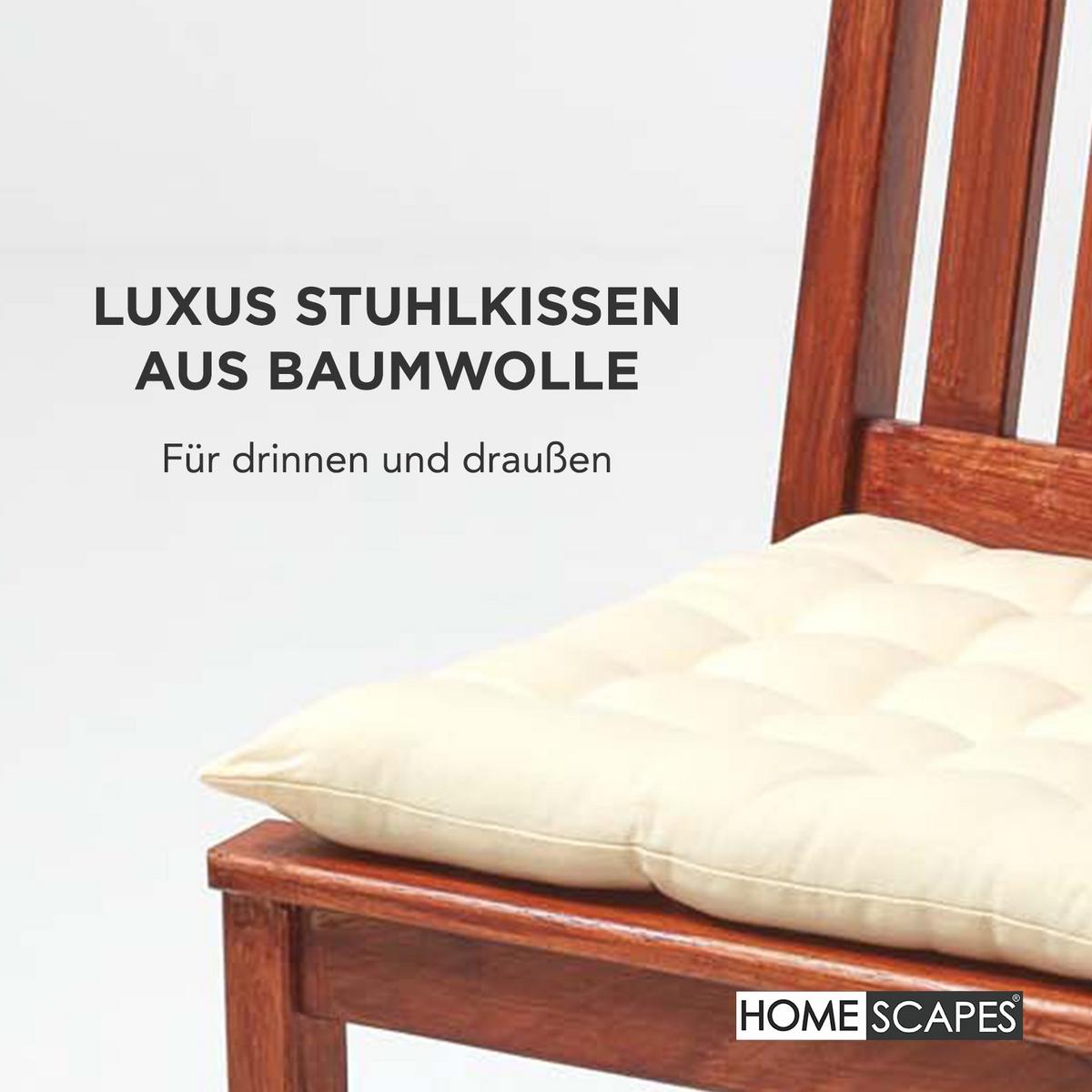 STUHLKISSEN creme 40/40/6,5 cm - Creme, Textil (40/40/6.5cm) - Homescapes