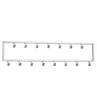 WANDGARDEROBE Metall Silber Modern mit 15 Haken - Silberfarben, Metall (80/20/4cm) - KADIMA DESIGN