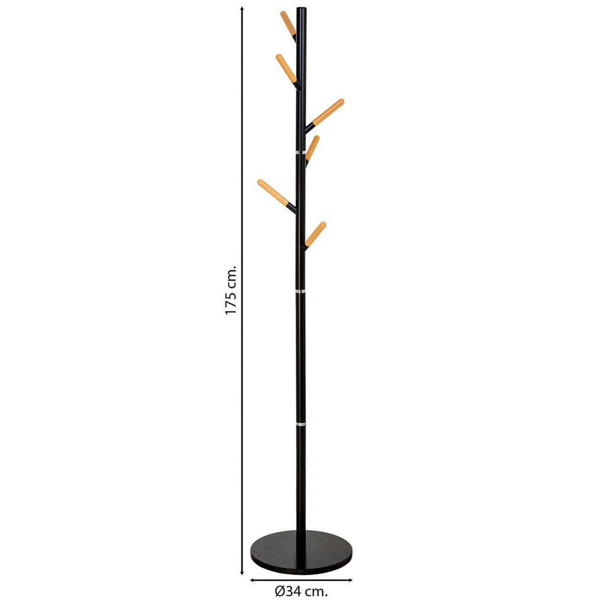 GARDEROBE aus metall - Schwarz, Metall (34/175/34cm) - Wanderlust