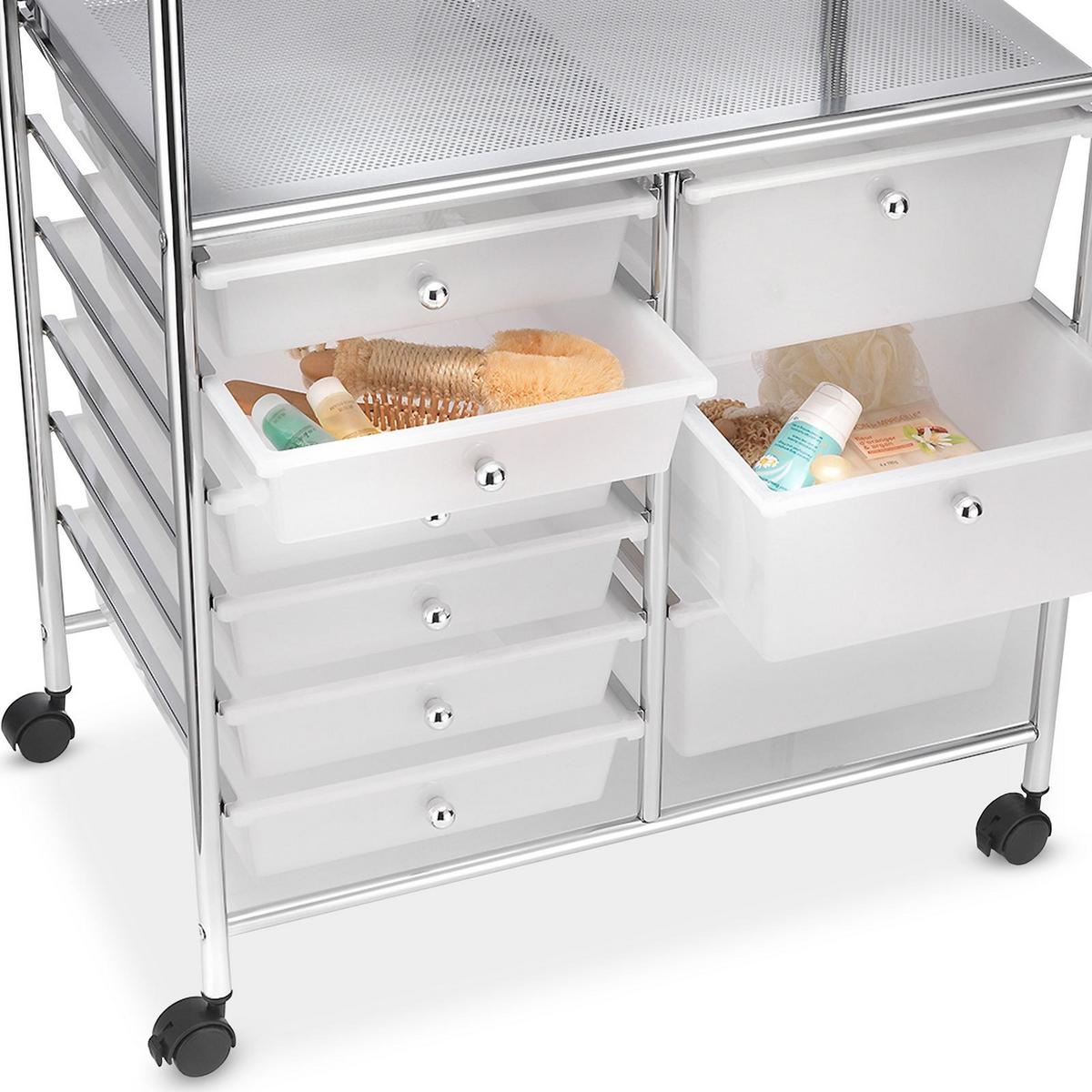 BADROLLWAGEN MARITA weiß - Weiß, Kunststoff/Metall (63/97/39cm) - IDIMEX