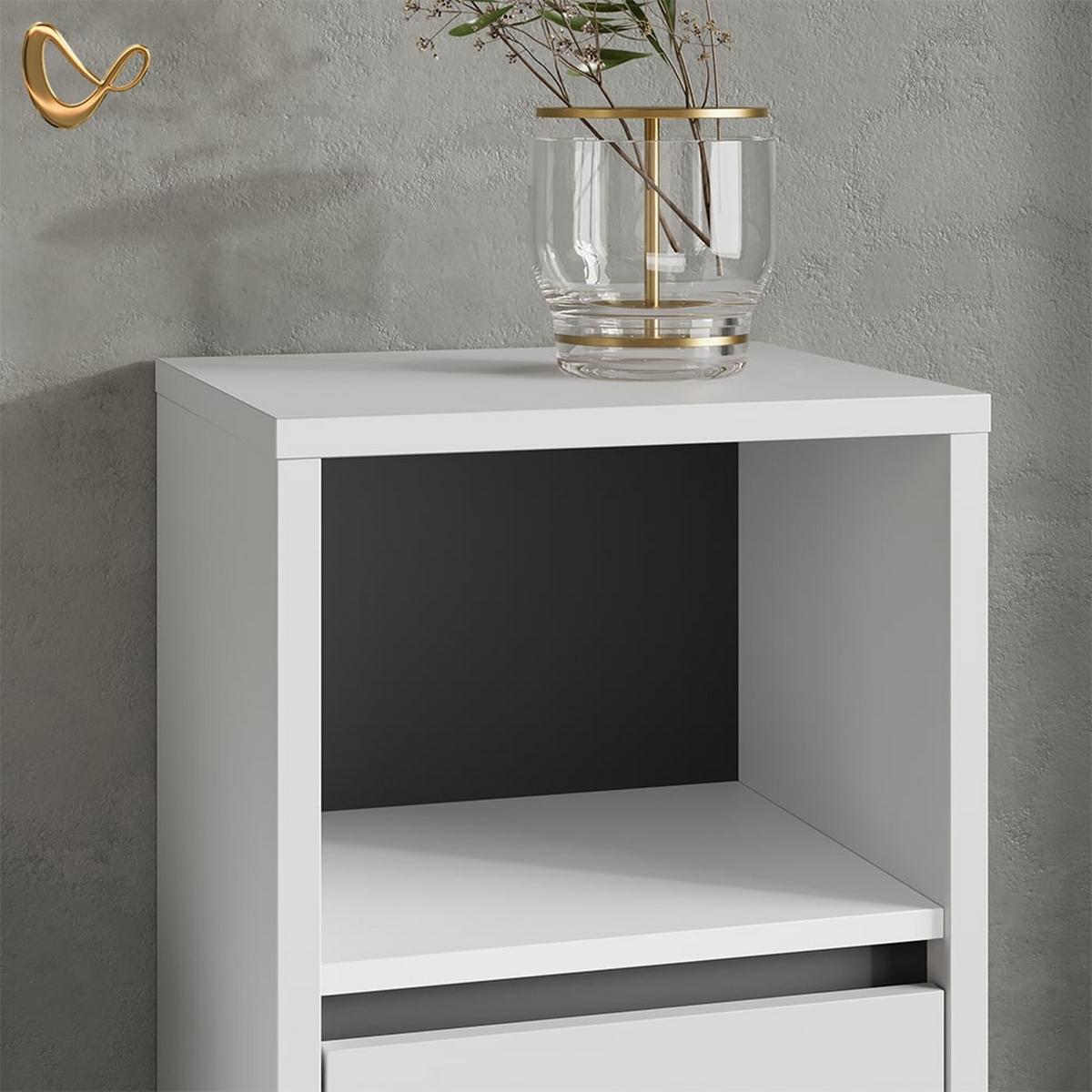 BADMÖBEL-SET Vomano Weiß 4 Teile - Weiß, Holzwerkstoff (45/100/60cm) - Livinity®