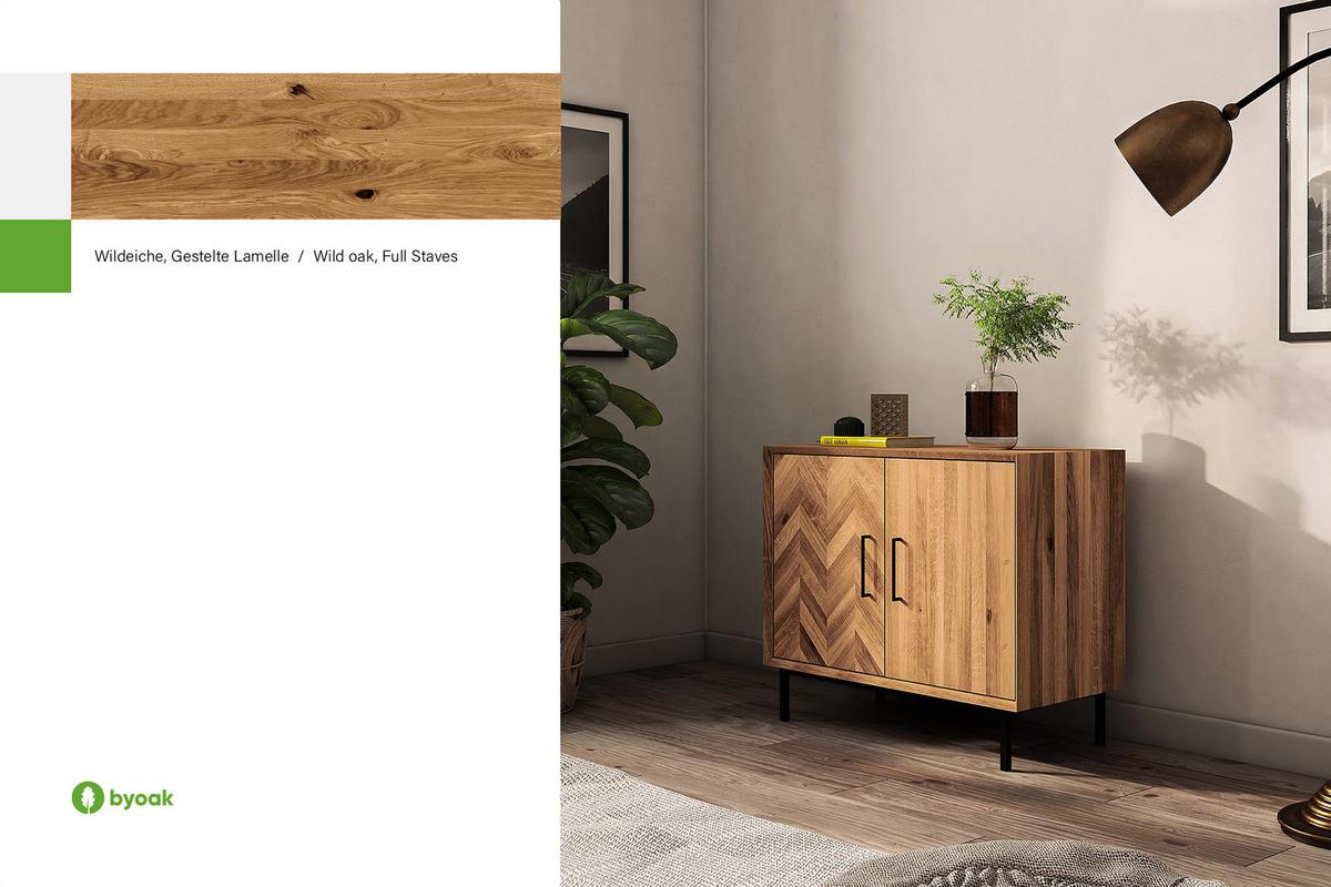 KOMMODE LEON Wildeiche - Wildeiche, Holz (97/80/45cm) - byoak