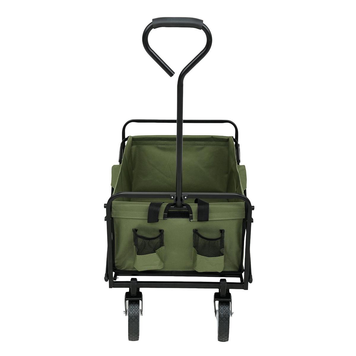 BOLLERWAGEN Faltbar, Strandwagen mit 110 kg Tragkraft - Grün, Textil (50/59/50cm) - RAUMHIRSCH FURNITURE