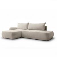 ECKSOFA GOYA mit Schlaffunktion und Bettkasten, Linke, Perfect Harmony 04 - Ecru, Textil (184/302cm) - Lookway