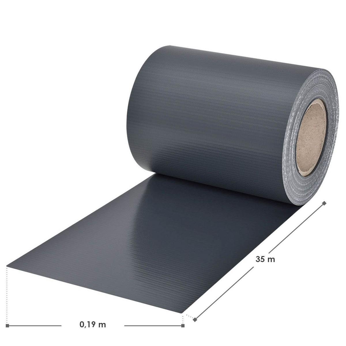 SICHTSCHUTZSTREIFEN anthrazit 4er-Set - Anthrazit, Kunststoff (3500/19cm) - Juskys