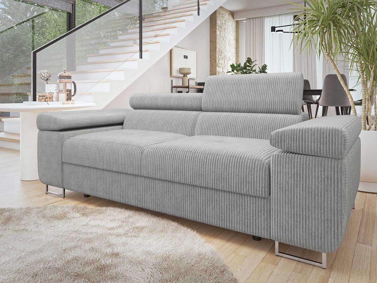SOFA Torezio 2 Cord - Grau, Holz/Textil (198/90/102cm) - MIRJAN24